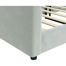 vidaXL Tagesbett Hellgrau 90x190 cm Samt
