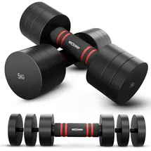 NEOLYMP Verstellbare Hanteln Set 1,75-5 kg rot / schwarz