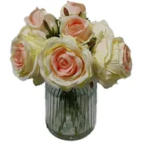 Hti-Living HTI-Living, Rosenstrauß in Vase Kunstblume (31 cm)