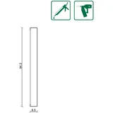 FN Neuhofer Neuhofer Wandleistenset Shaker Style 118 cm x 94,5 x 8,5 mm