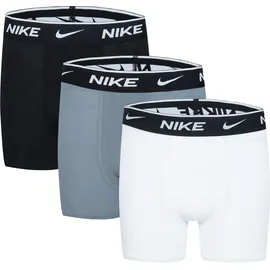 Nike Boxershorts NIKE SPORTSWEAR "für Jungs", Mädchen, Gr. S (116/122/128), 3 Stk., schwarz-weiß (schwarz, weiß), Jersey, Obermaterial: 95% Baumwolle, 5% Elasthan, Unterhosen, Kinder Unterhose aus Baumwolle