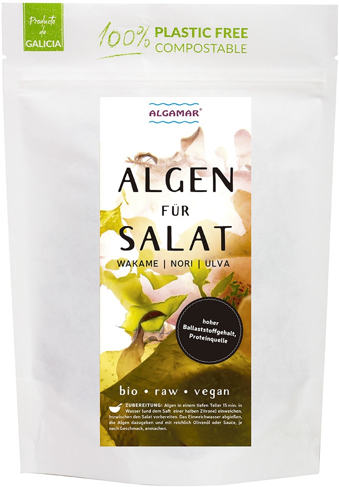 Algen für Salat - Algamar- bio & roh (0.1kg)