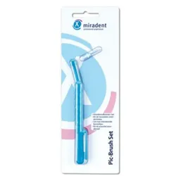 Miradent Pic Brush Set mit einer Bürste blau transparent