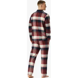 SCHIESSER Pyjama Selected Premium Warming Blau/Rot M (50)