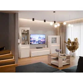 Forte Vitrine Oak Squere 95,3 x 41,5 x 146,7 cm Beige/Sand