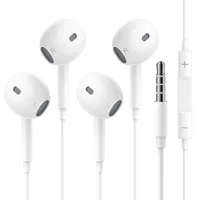 Sftoep 2 Packs Kopfhörer mit Kabel, In-Ear Ohrhörer mit Mikrofon und Lautstärkeregler, Noise Cancelling Kopfhoerer, Hi-Fi-Stereo-Ohrhörer.