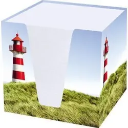 Rnk Verlag RNK Zettelbox Leuchtturm 46545 92x92x92mm 900Blatt 70g weiß