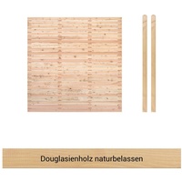 BM Massivholz Zaun "Kurt Set 1" Zaunelemente Gr. H: 180 cm H/L: 180 cm, beige (ohne) Zaunelemente