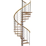 Minka Spindeltreppe Venezia Buche Grau Ø 140 cm Geschosshöhe bis 305,5 cm