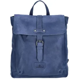 The Skandinavian Brand Damen Leder Rucksack Blue