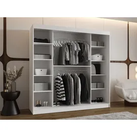 Mirjan24 Schwebetürenschrank Selfie 200 x 200 x 62 cm Schwarz