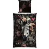 Herding Wild Flowers Zebra Mehrfarbig 135 x 200 cm + 2 x 80 x 80 cm