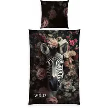 Herding Wild Flowers Zebra Mehrfarbig 135 x 200 cm + 2 x 80 x 80 cm