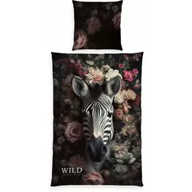 Herding Wild Flowers Zebra Mehrfarbig 135 x 200 cm + 2 x 80 x 80 cm
