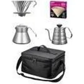 Hario Outdoor Coffee Basic Set Silber/Grau