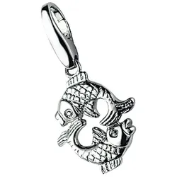 Giorgio Martello Milano Charm Sternzeichen Fisch, Silber 925 Onesize Damen 