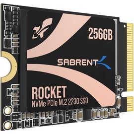 Sabrent 2230 M.2 NVMe Gen 4 256GB, Interne SSD 4650 MB/s Lesen, PCIe 4.0 X4, Internes Solid State Drive, kompatibel mit Steam Deck, Surface pro, PCs, NUCs und Laptops [SB-2130-256GB]