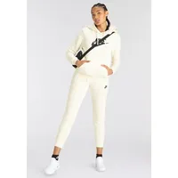 Nike Damen Kapuzensweat W NSW CLUB FLC GX STD PO, COCONUT MILK/BLACK, L