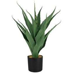 Kunstpflanze Aloe Vera Kunstpflanze Plastikpflanze Künstliche Pflanze 55 cm Decovego, Decovego