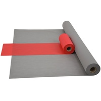Fachhandel für Vliesstoffe Sensalux Kombi-Set 1 Tischdeckenrolle 1,5m x 25m + Tischläufer 30cm (Farbe nach Wahl) Rolle grau Tischläufer rot