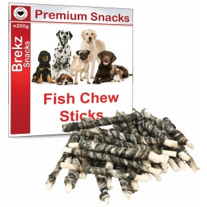 Brekz Premium Fish Chew Sticks honden kauwsnack 200g  12 x 200 g