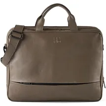 Harbour 2nd City Lights Aktentasche Leder 40 cm Laptopfach grau