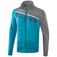Erima 5-C Polyesterjacke oriental blue mel./grey mel./white, 116