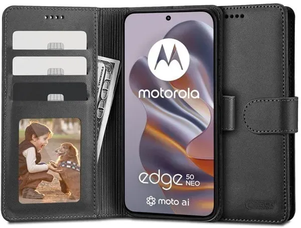 Wallet Case for Motorola EDGE 50 NEO - Black