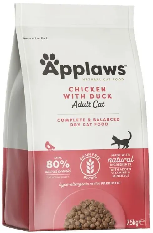 Applaws Katzentrockenfutter - Huhn mit Ente und Gemüse 7,5 kg
