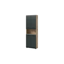 xonox.home Hochschrank Ice Nox Oak Nachbildung schwarz matt B/H/T: ca. 60x185x30 cm B: 60 H: 185