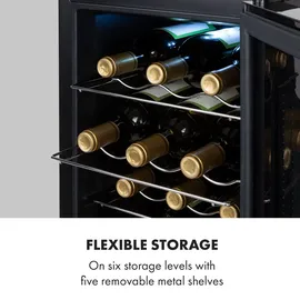 Klarstein Bellevin 18 Uno Weinkühlschrank 52 Liter 11-18°C SingleZone