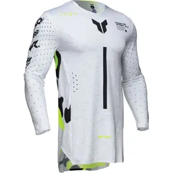 Thor Sportmode Riot Acid, Trikot - Weiß/Grau/Schwarz/Neon-Gelb - XL