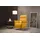 Egoitaliano Relaxsessel Kelly Leder 83 x 105 x 92 cm Gelb drehbar mit manueller Relaxfunktion