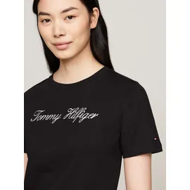 Tommy Hilfiger Script Kurzarm-T-Shirt Nos Black 2XS