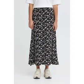 Oxmo Midirock Damen Floral Pink/Schwarz 40