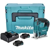 Makita JV 101 DSAJ Akku Stichsäge 12 V max. 65 mm + 2x Akku 2,0 Ah + Ladegerät + Makpac