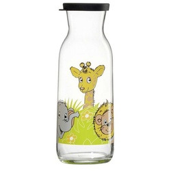 Ritzenhoff & Breker Karaffe Dschungeltiere Kinderkaraffe 1200 ml, (1x Karaffe, 1-tlg) weiß