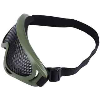 Yosoo Health Gear Airsoft-Netzbrille, Netzbrille, Augenschutz, X400, Taktische Helmbrille, Stahllinsen, Paintball-Brille für Outdoor-Jagd, CS-Spiel (Grün)