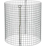 Dehner Kompostersilo, Ø 95 cm, Höhe 95 cm, Stahl verzinkt, Silber