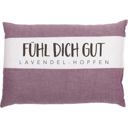 herbalind Kräuterkissen Fühl dich gut Lavendel-Hopfenkissen 5021, 1-tlg. lila|weiß