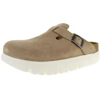 Scarpa donna sabot Birkenstock Boston Pap Chunky in suede warm sand D25BI01 1026176 40 - 40 EU