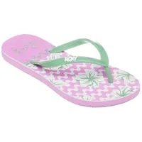 Roxy Mädchen Viva Stamp Ii Sandale, Green Pink, 33
