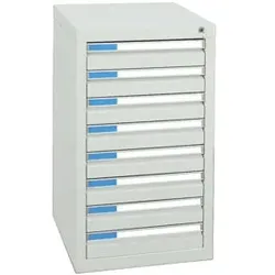 Stumpf Schubladenschrank Serie ESTA, 8 Schubladen lichtgrau (8x100mm)