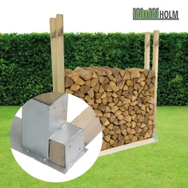 Trutzholm Holzstapelhilfe feuerverzinkter Stahl 34 x 10 x 15 cm Set / 6 Stück