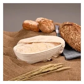 KESPER Gärkörbchen, Material: Rattan, Textilfutter (abnehmbar), Maße: 28 x 15 x 8 cm, Farbe: Natur | 19632