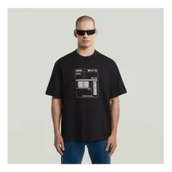 G-Star für Herren. D26052-D959-6484 Versand Boxy Ribbed T-Shirt schwarz (M), Lässig, Kurzarm, Bio-Baumwolle, Nachhaltig