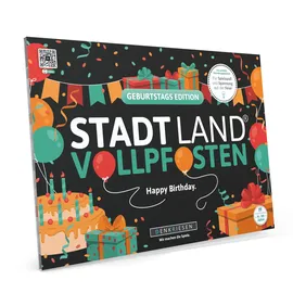Denkriesen Stadt Land Vollpfosten - Geburtstags Edition "Happy Birthday"