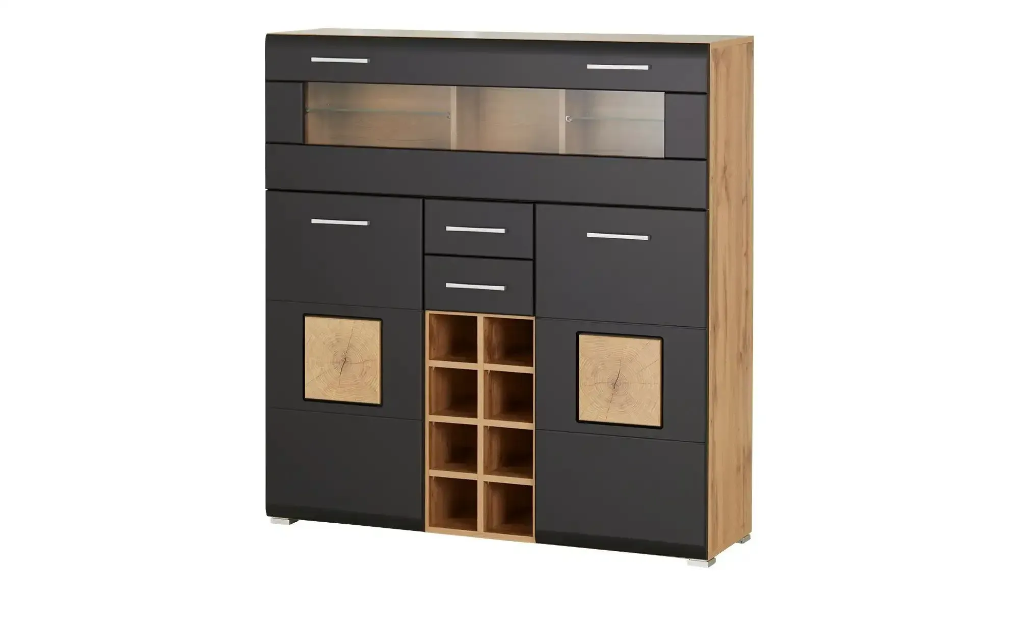 Barschrank   ¦ schwarz ¦ Maße (cm): B: 120 H: 129 T: 37.0