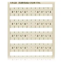 Wago 209-500/209-134 WSB-Beschriftungskarte, als Karte, bedruckt, weiß 209500209134 - 5 Stück