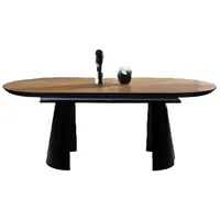 aea Ovaler Küchentisch 103 x 79 x 206 cm braun